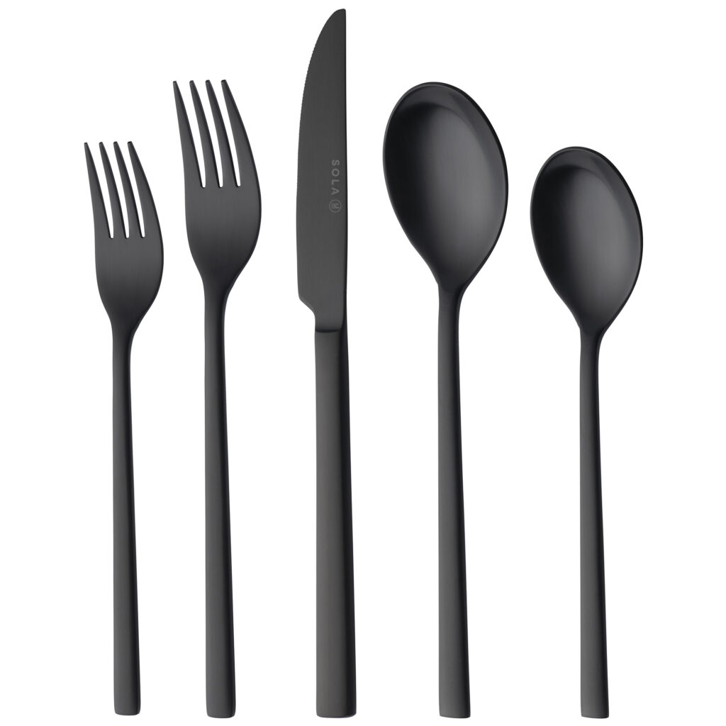 Montreux Black Satin PVD - Salad spoon - Sola Hospitality